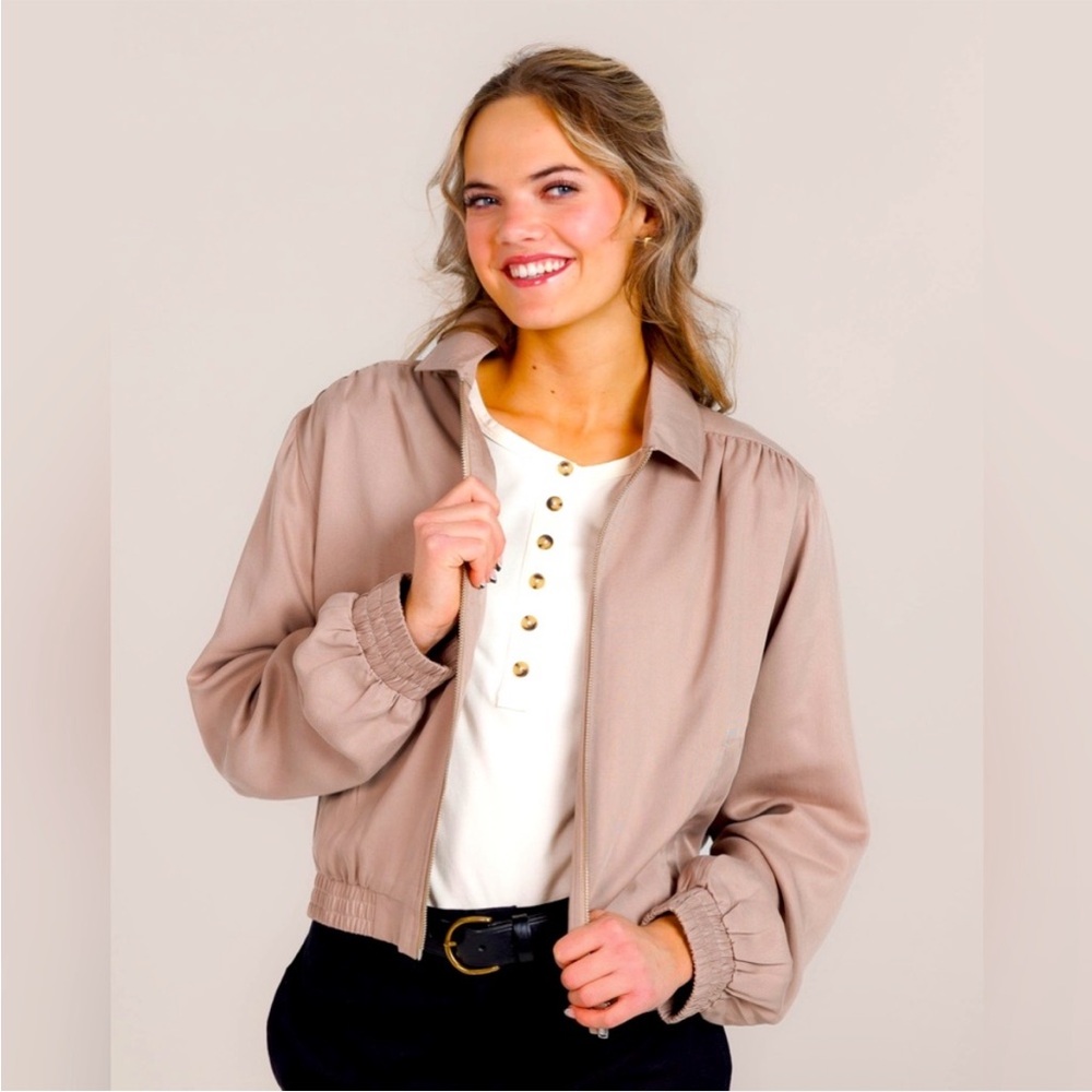 DownEast Gray/Tan Lightweight Jacket